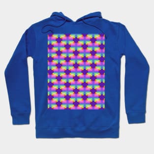 Retro Geometric Prismatic Rainbow Hoodie